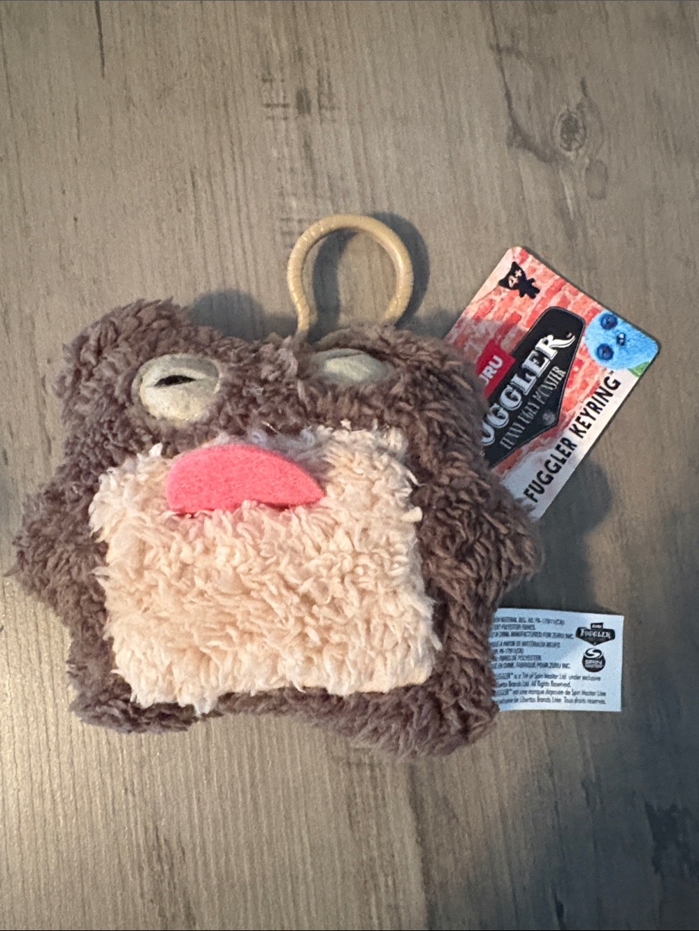 Fugler Kids Plush Keyring - Brown & Cream